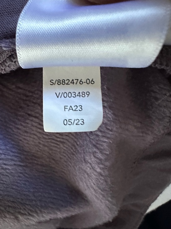 Athleta Cowl Neck Pullover Sweatshirt Large Purple Scuba Side Zip Pockets - Picture 16 of 16